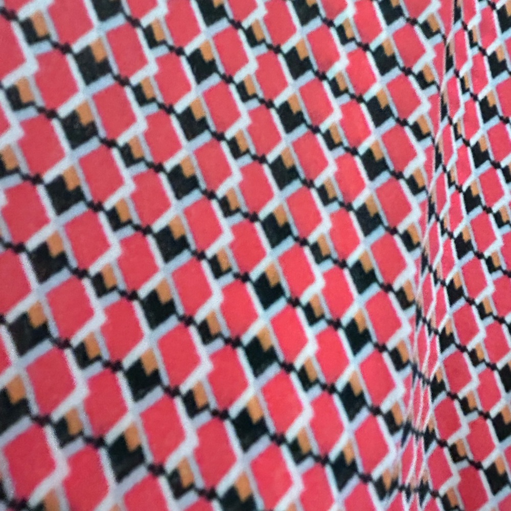 Pink, Orange Patterned Button Down Dress - image 7